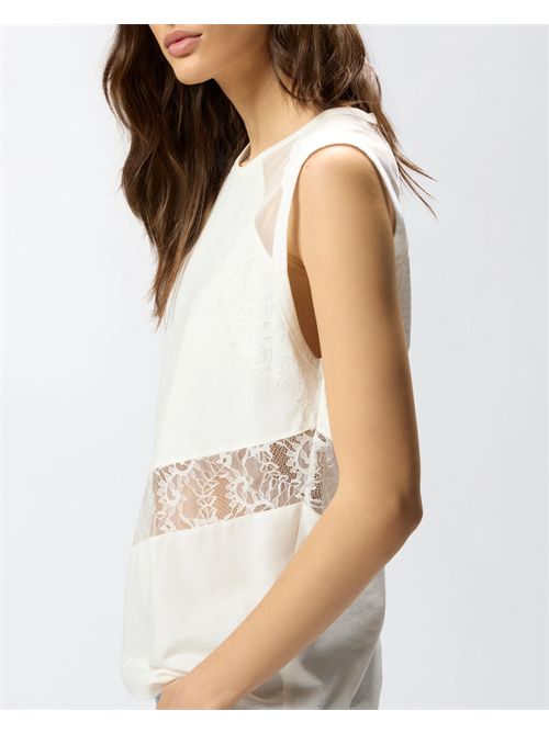 Top smanicato con dettagli in pizzo PINKO | 106291A335/Z05